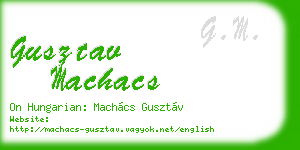 gusztav machacs business card