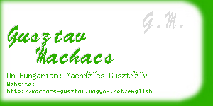 gusztav machacs business card